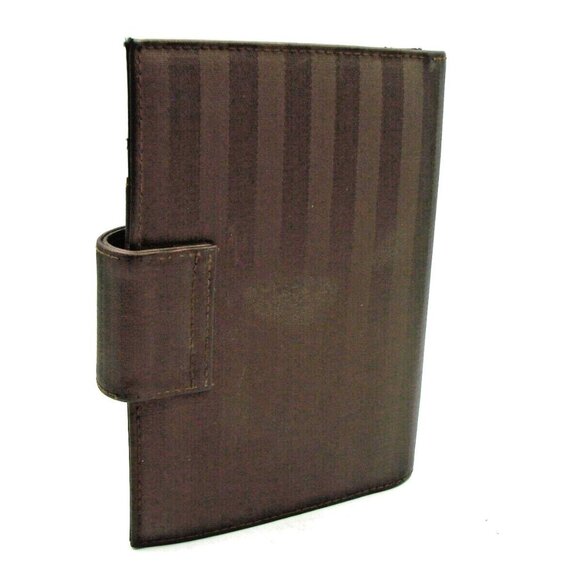 Day-Timer Navigator Brown Satin Striped Planner Binder 6 Rings Snap Tab Closure - Picture 2 of 15